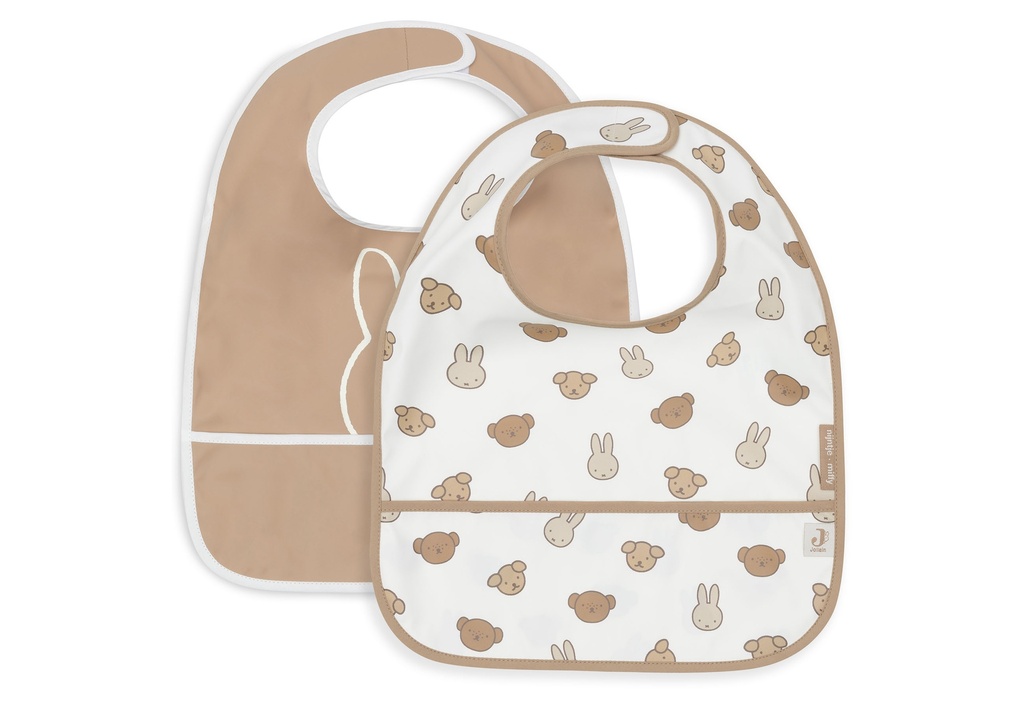 Jollein | Slabbetje Miffy and Friends Waterproof Velcrosluiting 2-pack