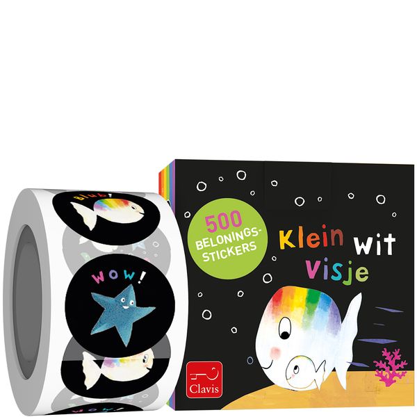 Clavis | Belongingsstickers klein wit visje