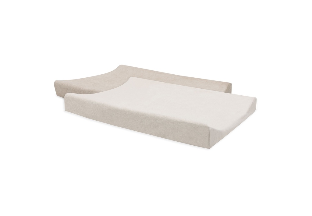 Jollein | Waskussenhoes Oatmeal/Sand Badstof Ecru/Zand 50x70cm 2-pack