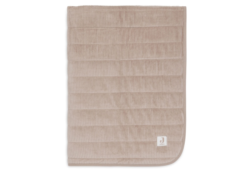 Jollein | Deken Wieg Velvet Rib Milky Coffee Bruin 75x100cm