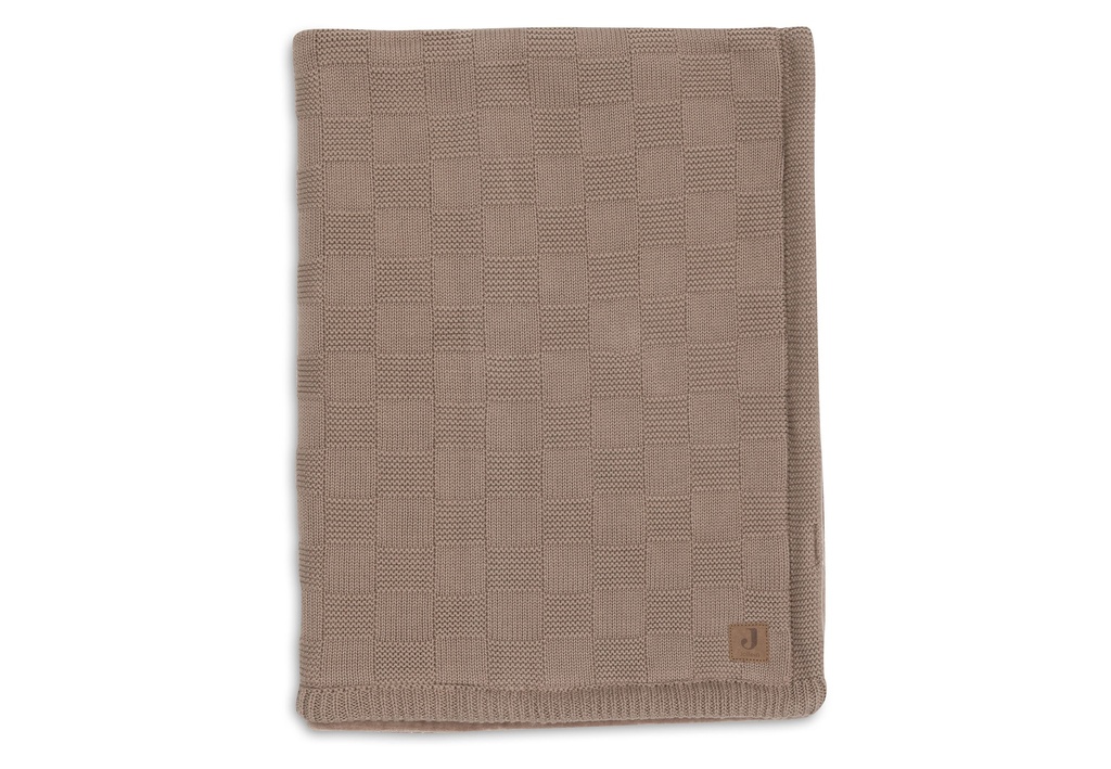 Jollein | Deken Wieg Box Knit Milky Coffee/Velvet 75x100cm