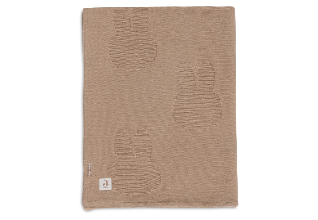 Jollein | Deken Wieg Miffy Biscuit/Velvet Bruin 75x100cm