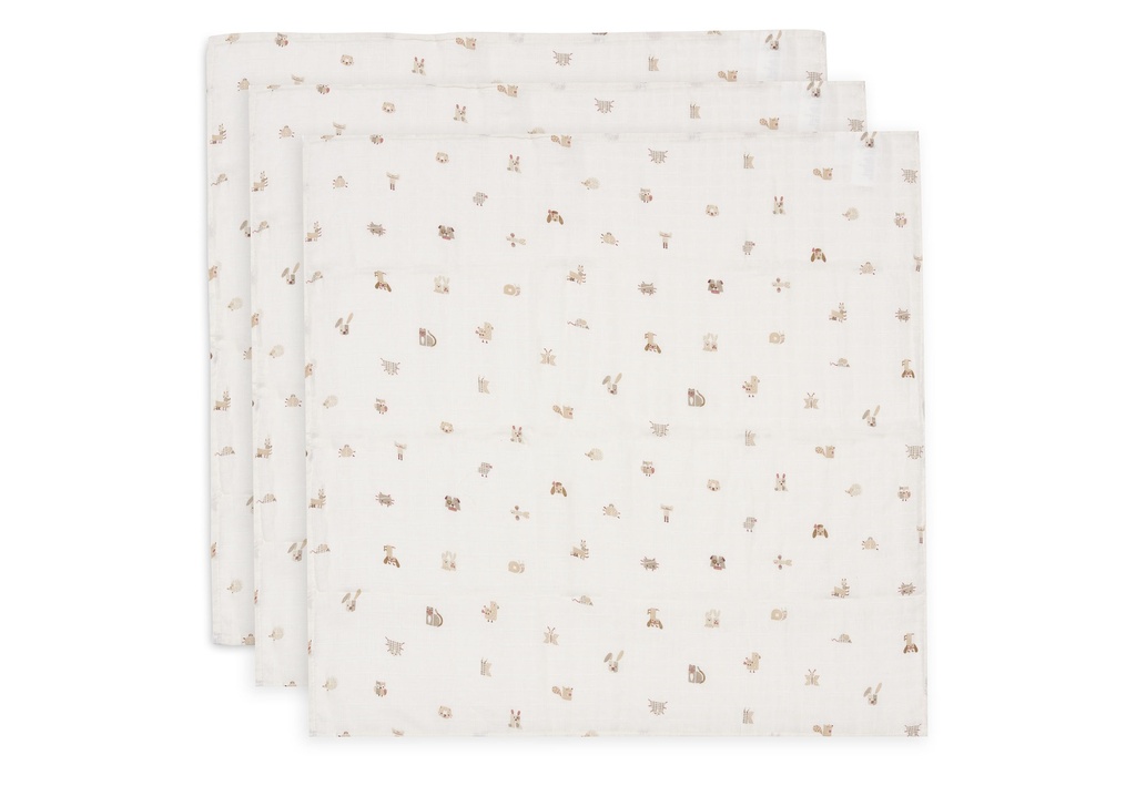 Jollein | Tetra Doek Animal Friends 70x70cm 3-pack