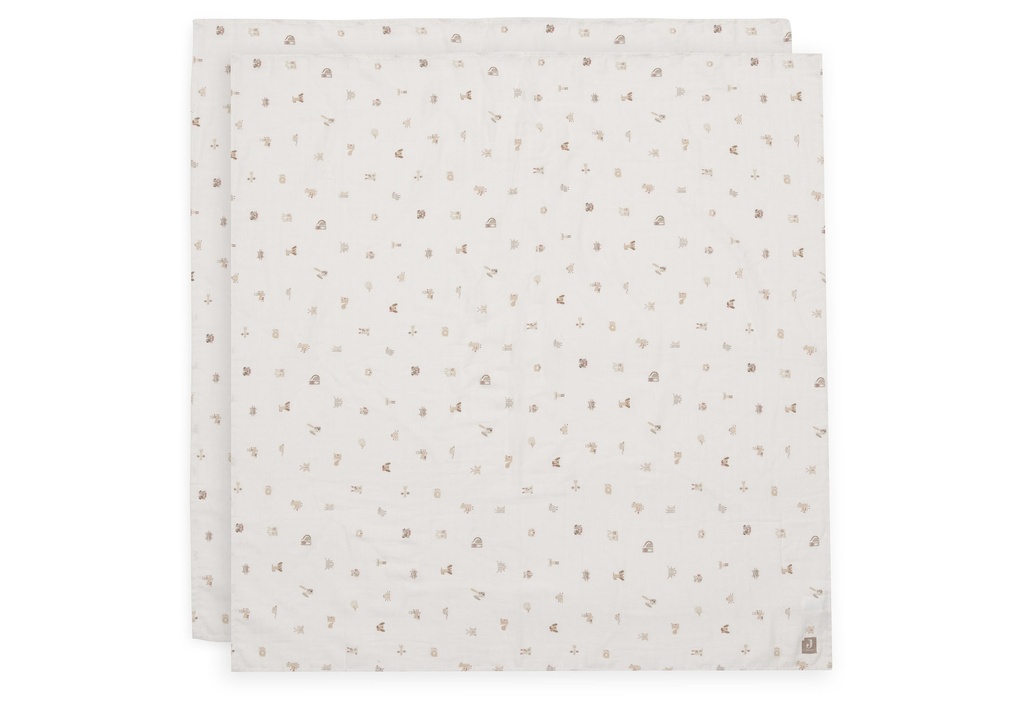 Jollein | Tetra Doek Animal Friends 115x115cm 2-pack