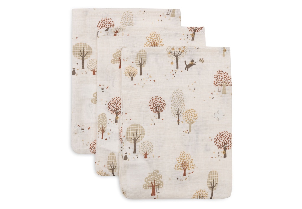 Jollein | Washandje Tetra Tiny Park 15x20cm 3-pack