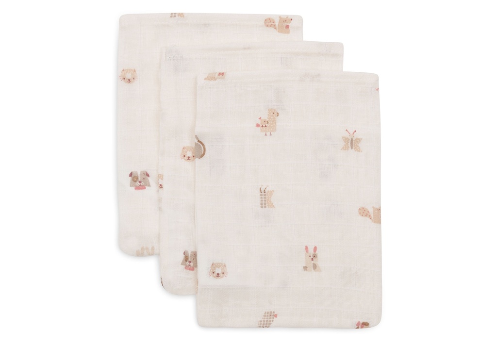 Jollein | Washandje Animal Friends Tetra 3-pack