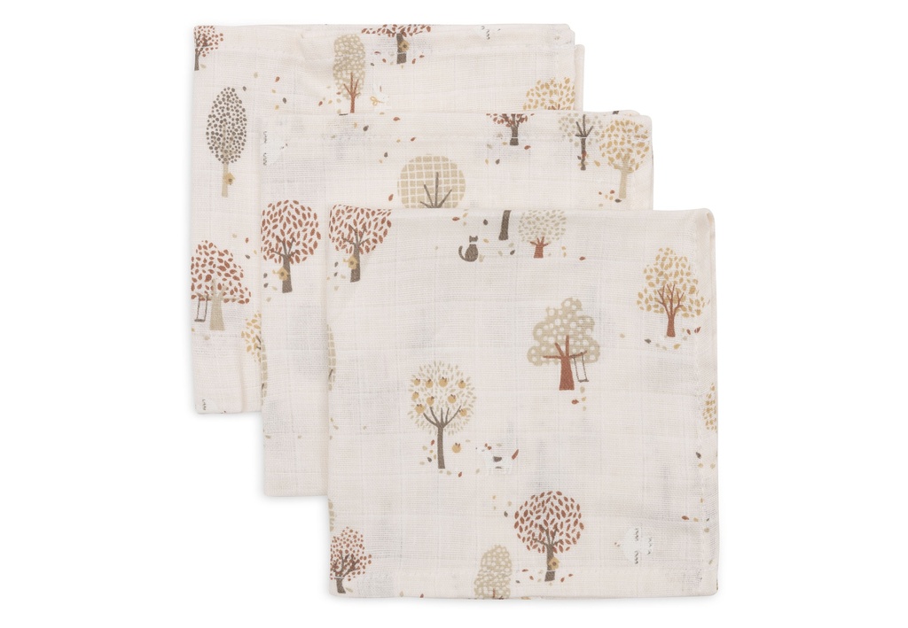 Jollein | Monddoekje Tiny Park Tetra 31x31cm 3-pack