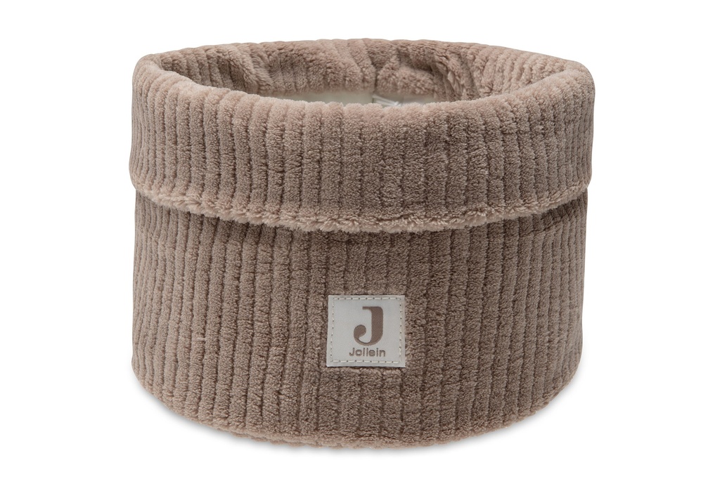 Jollein | Verzorgingsmand Cloudy Rib Milky Coffee Bruin 14x18x18cm