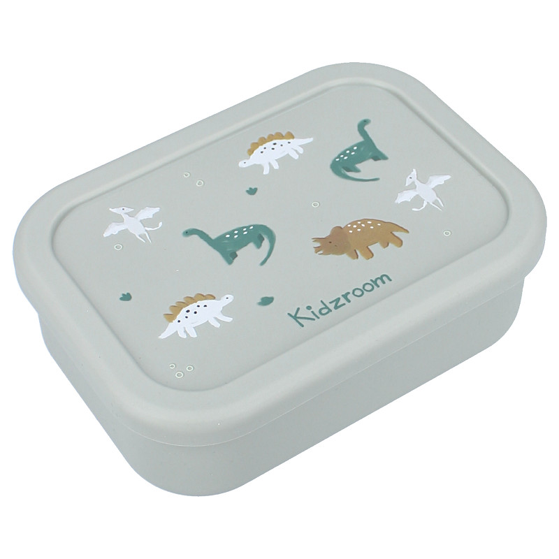 Kidzroom | Brooddoos Small Talk Dino Silicone Groen 6x17x12cm