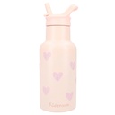 Kidzroom | Drinkfles Magical Meadows All Over Hartjes Roze 350ml