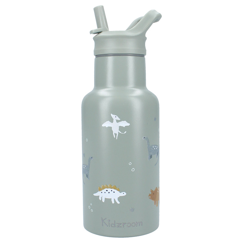 Kidzroom | Drinkfles Small Talk All Over Dino Groen 350ml