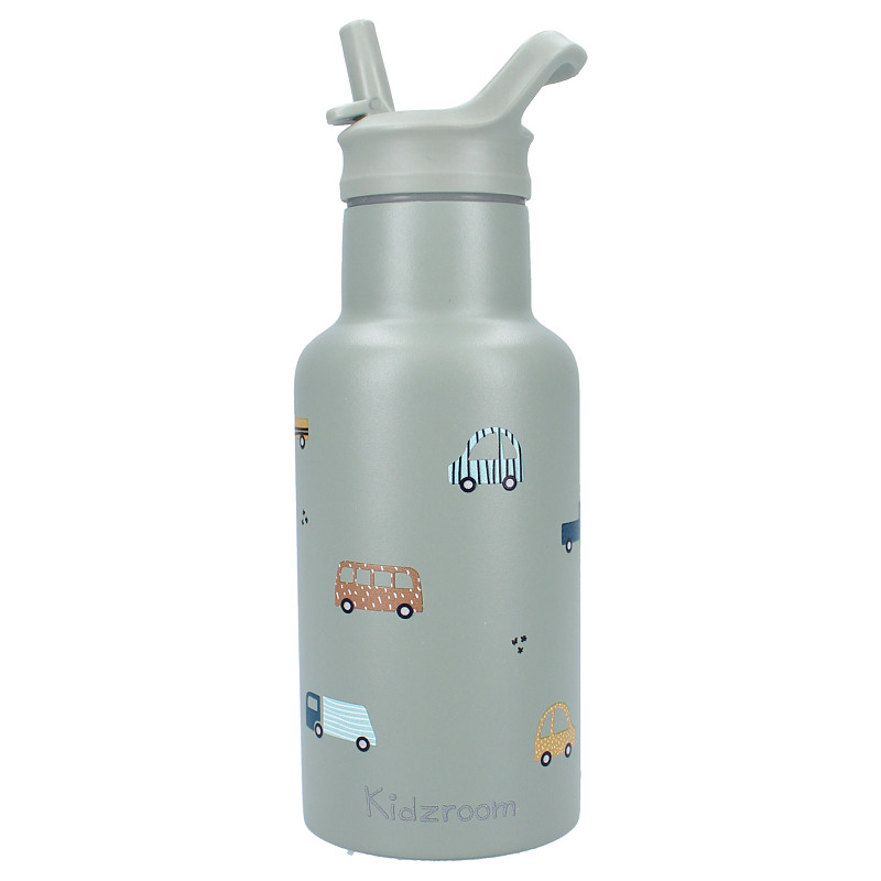 Kidzroom | Drinkfles Sweet Cuddles Voertuigen Groen 350ml