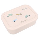 Kidzroom | Brooddoos Small Talk All Over Vliegtuig Silicone Ecru 6x17x12cm