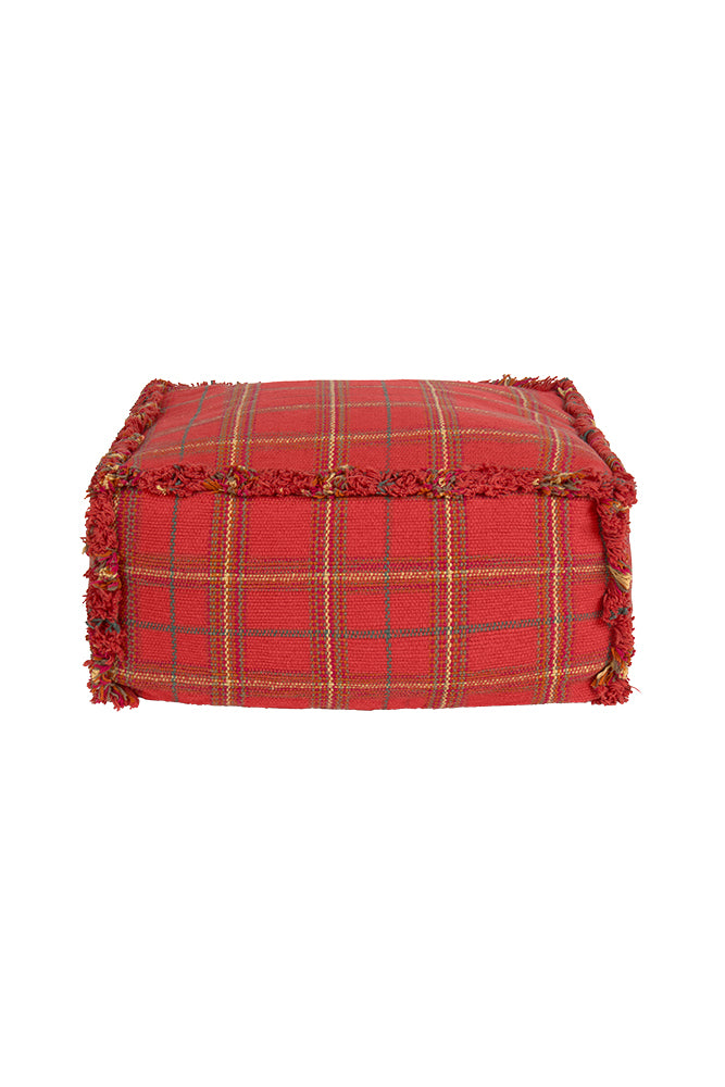 Lorena Canals | Poef Mapple Red Handgemaakt Rood 40x40x20cm