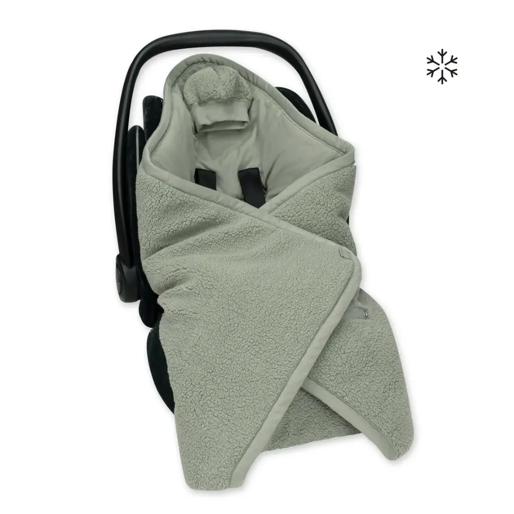 Bemini | Wikkeldeken Teddy Hugmi Kaki Groen 0-12m
