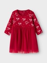 Name it | Jurk Girls Kerst Nbfri Jester Red