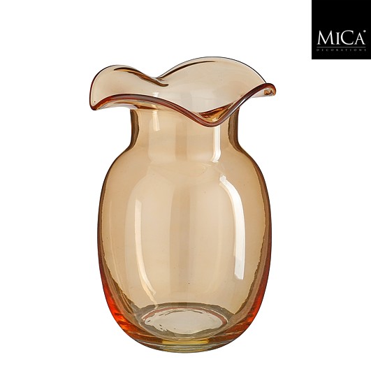 Mica | Vaas Mira Glas Oranje 26,5 x Ø18cm 