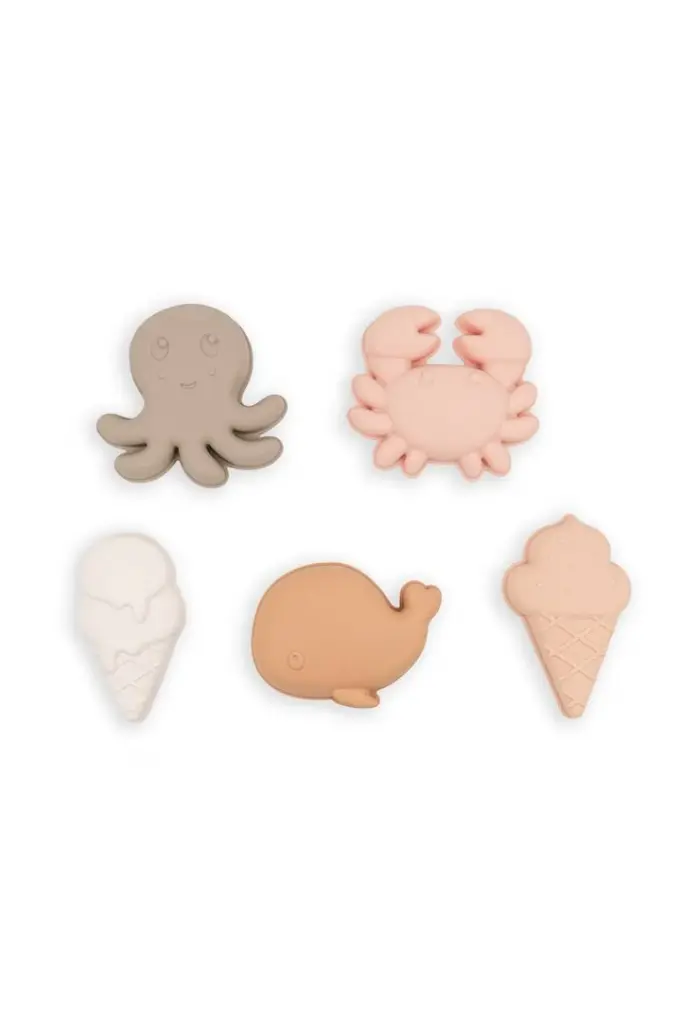 Bamboom | Strandspeelgoed Vormenset Roze Siliconen 5-pack