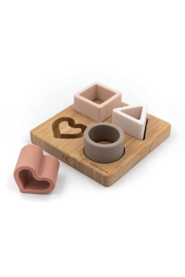Bamboom | Puzzel Heart Siliconen Pink
