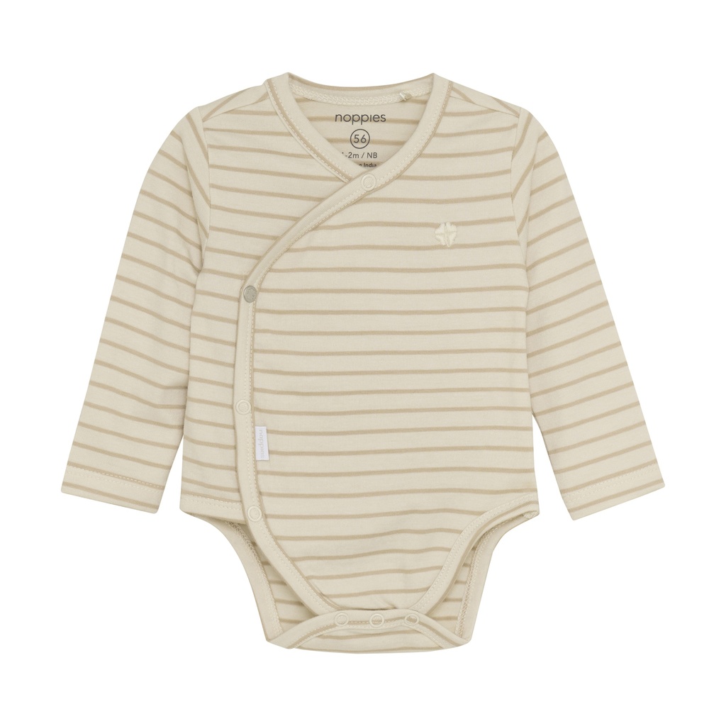 Noppies | Body Navi Longsleeve Stripe Off White