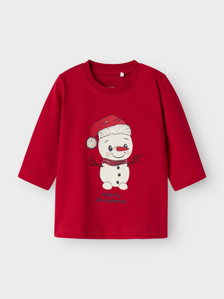 Name it | T-shirt Boys Kerst Nbmfals Longsleeve Jester Red