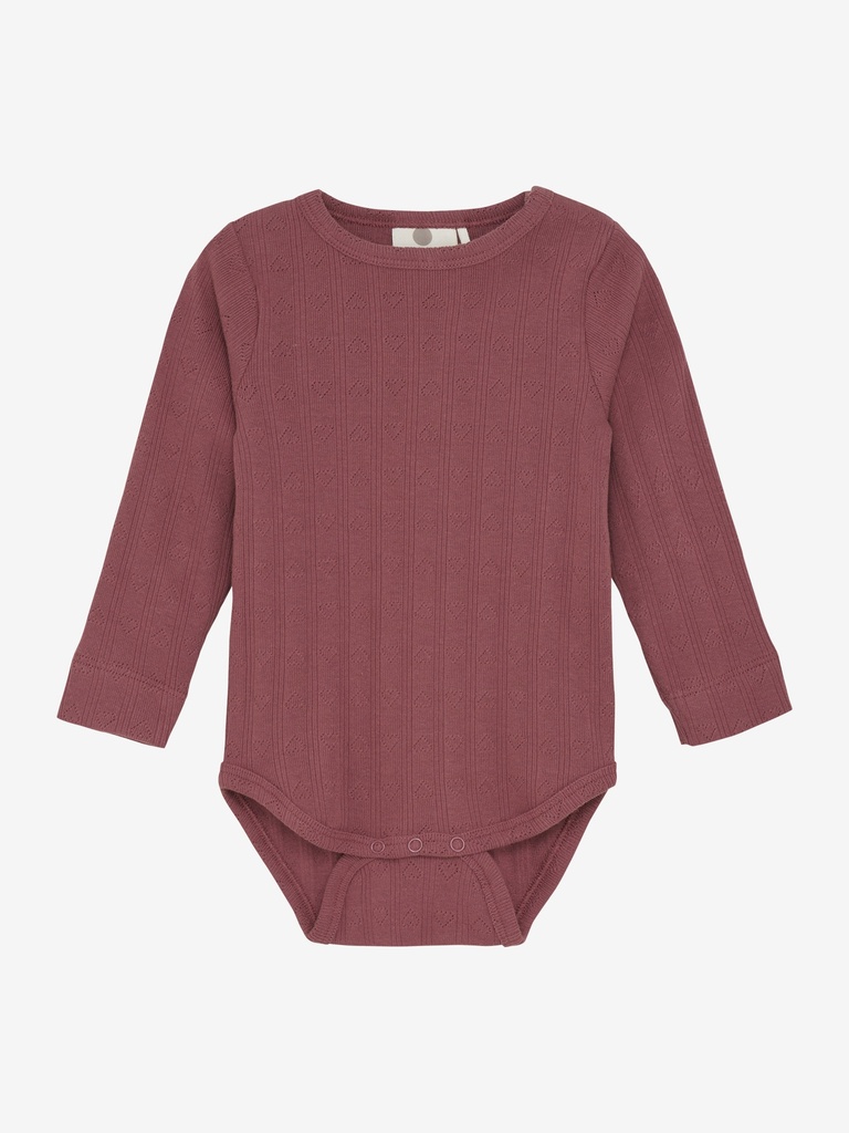 Enfant | Body Girls Pointelle Longsleeve Roan Rouge