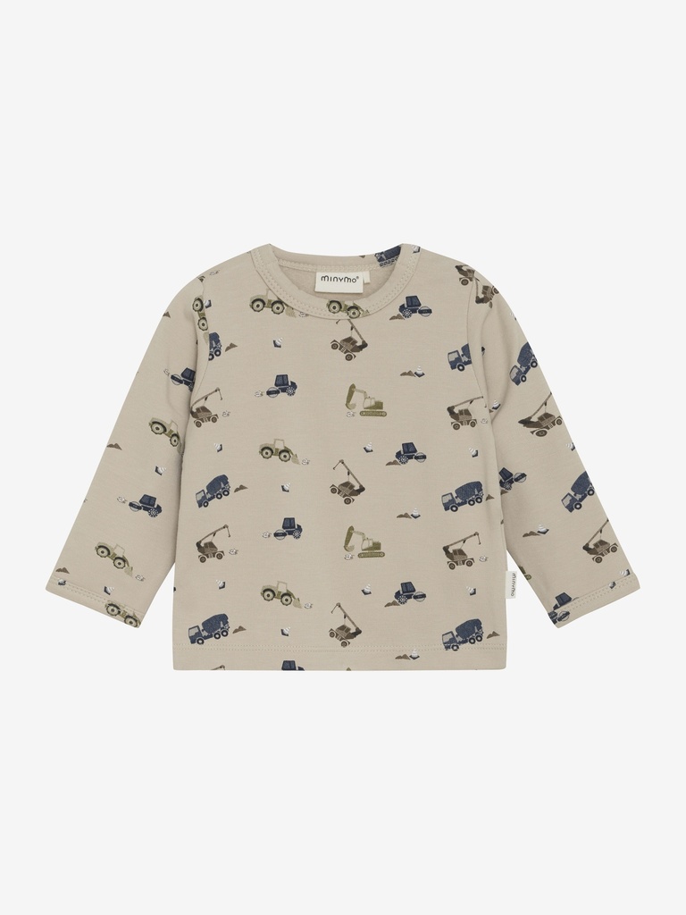 Minymo | T-shirt Boys Longsleeve Oxford Tan