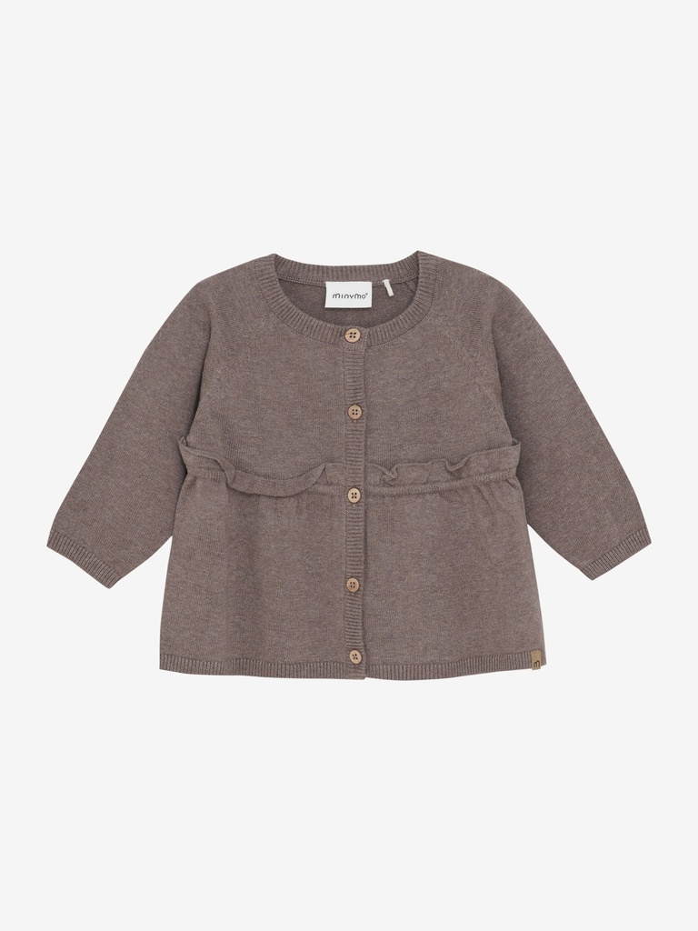 Minymo | Gilet Girls Dark Brown Melange