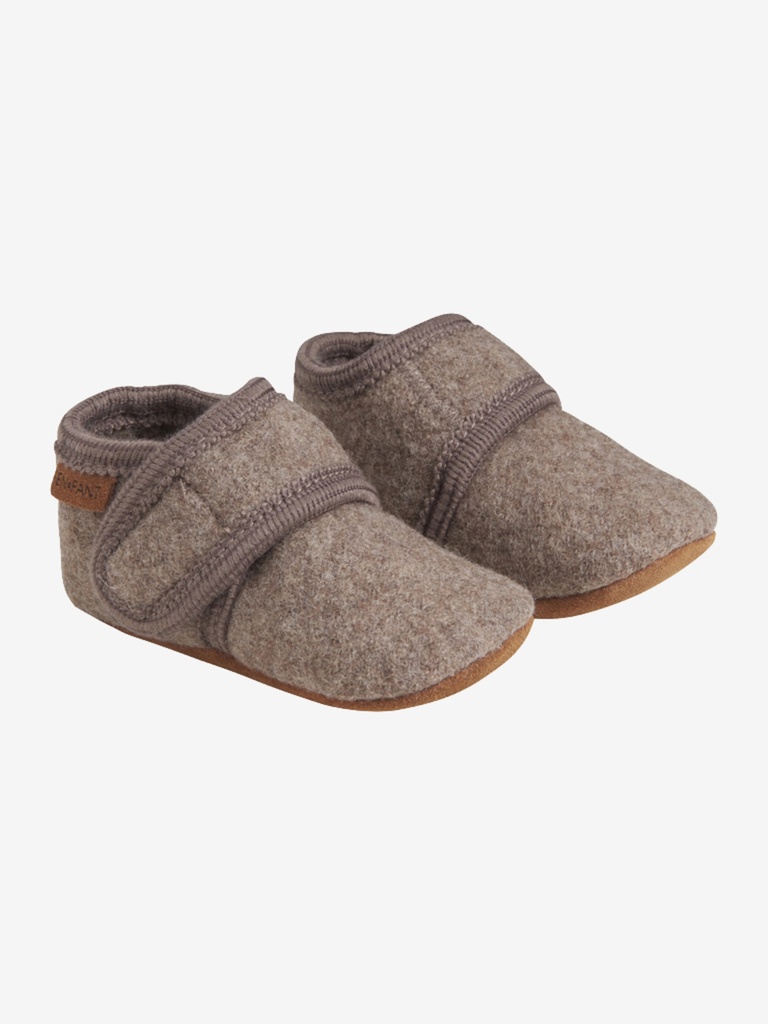 Enfant | Schoenen Baby Wool Slippers Walnut