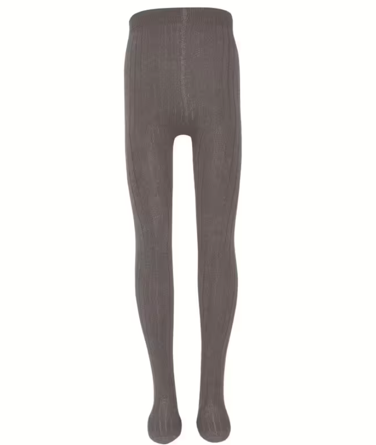 BROEKKOUSEN, bruin, M:68, mocca , 6 maand, girls, uni rib, 1 paar, kousen