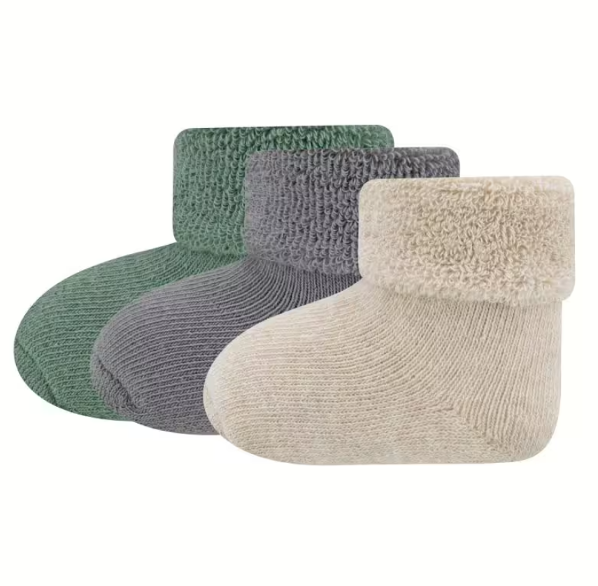 Ewers | Kousen Ringel Grijs/Groen/Beige One Size 3-pack