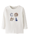 Name it | T-shirt Boys Nbmnuts Longsleeve Cloud Dancer 