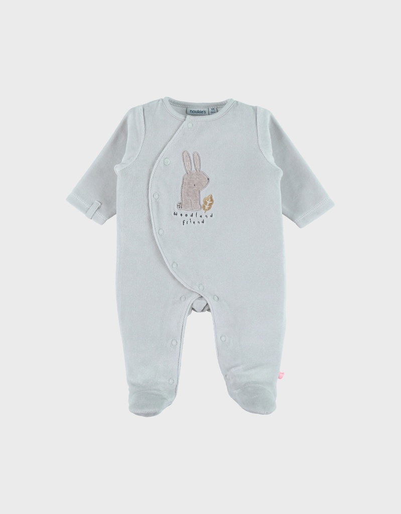 Noukies | Pyjama Fancy Fox Velours Konijn Aqua