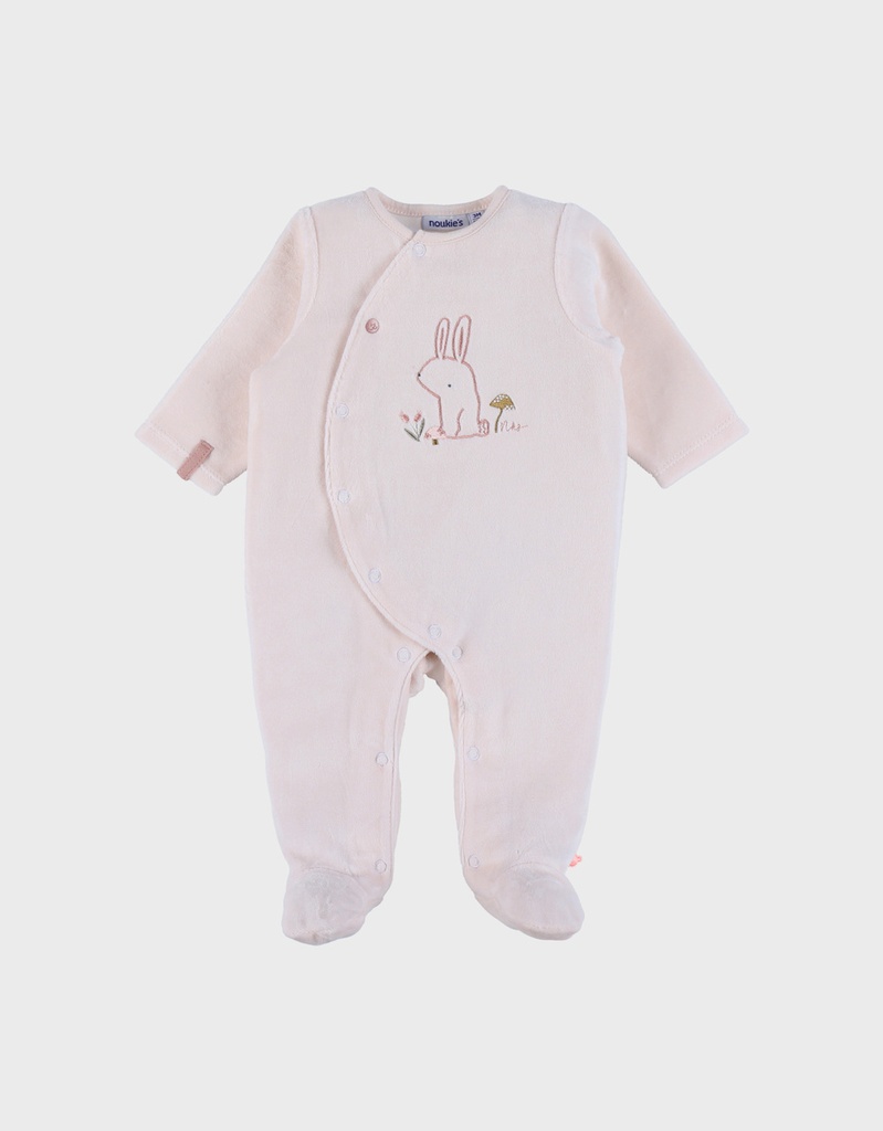 Noukies | Pyjama Autumn Forest Velours Konijn Rose 