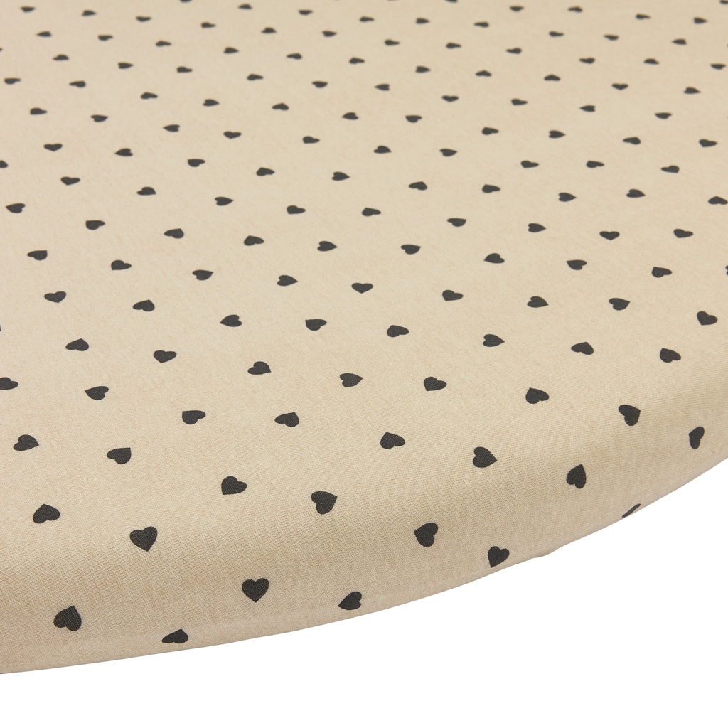 Meyco | Hoeslaken Sweet Heart Jersey Rond Sand/Black Ø95cm