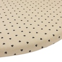 Meyco | Hoeslaken Sweet Heart Jersey Rond Sand/Black Ø95cm