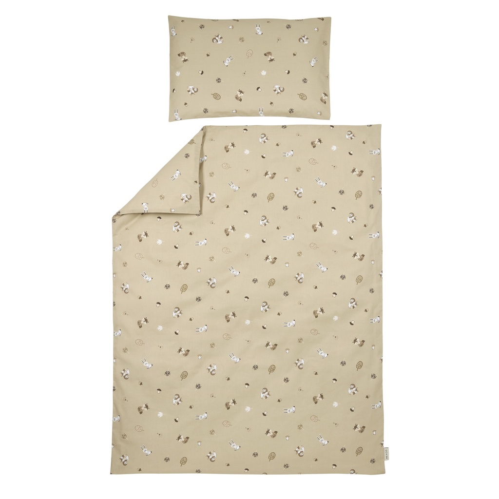 Meyco | Donsovertrek Forest Animals Sand 100x135cm