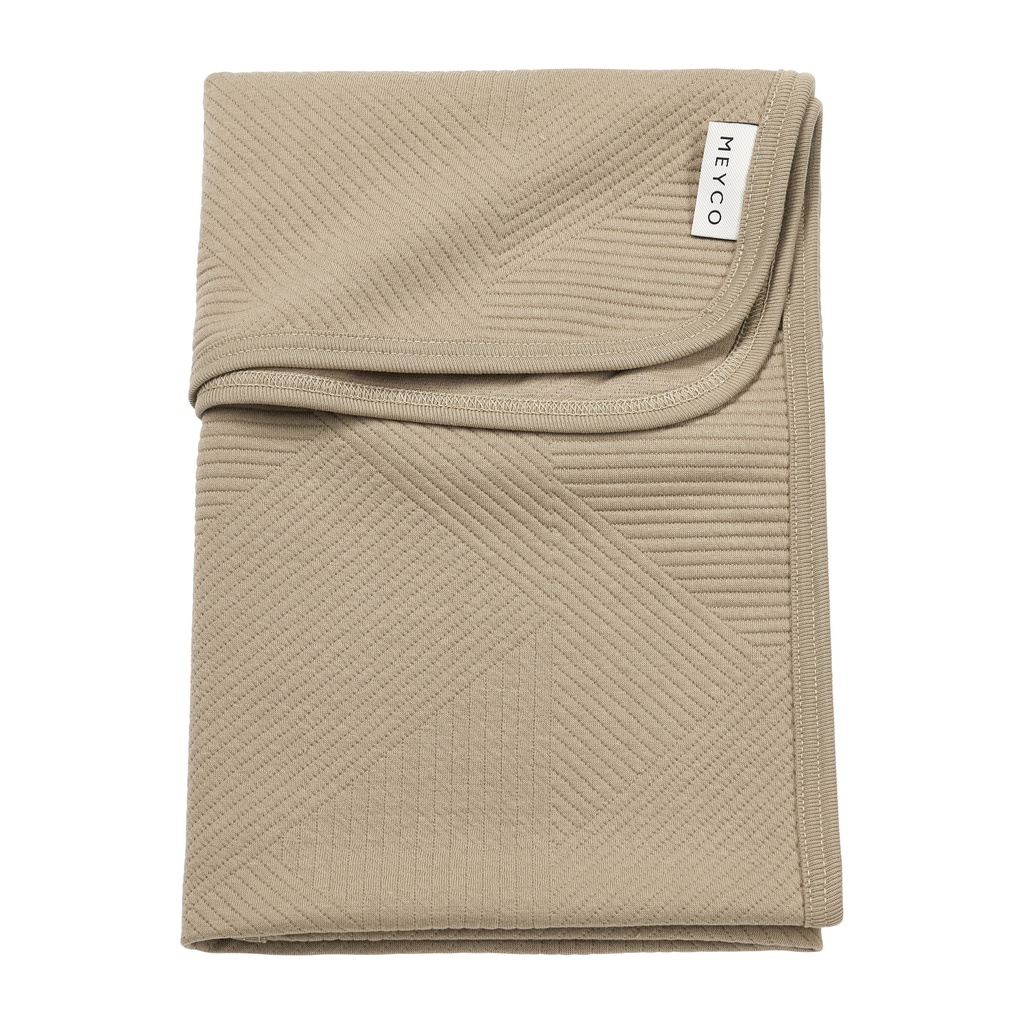 Meyco | Deken Gebreid Jacquard Pure Taupe Bruin 100x150cm