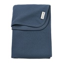 Meyco | Deken Jacquard Flannel Gebreid Pure Indigo Blauw 100x150cm