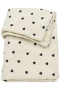 Meyco | Deken Sweet Heart Borduur Hydrofiel/Badstof Soft Sand 100x150cm