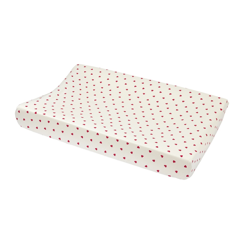Meyco | Waskussenhoes Jersey Sweet Heart Wit/Rood 50x70cm