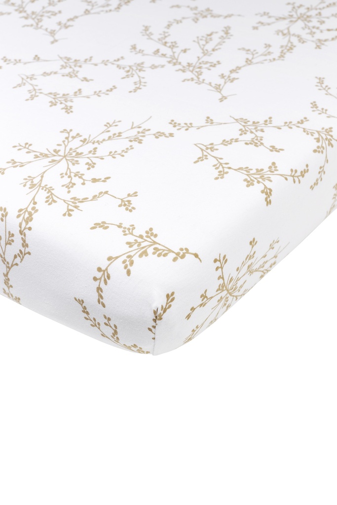 Meyco | Hoeslaken Branches Sand Jersey 60x120cm