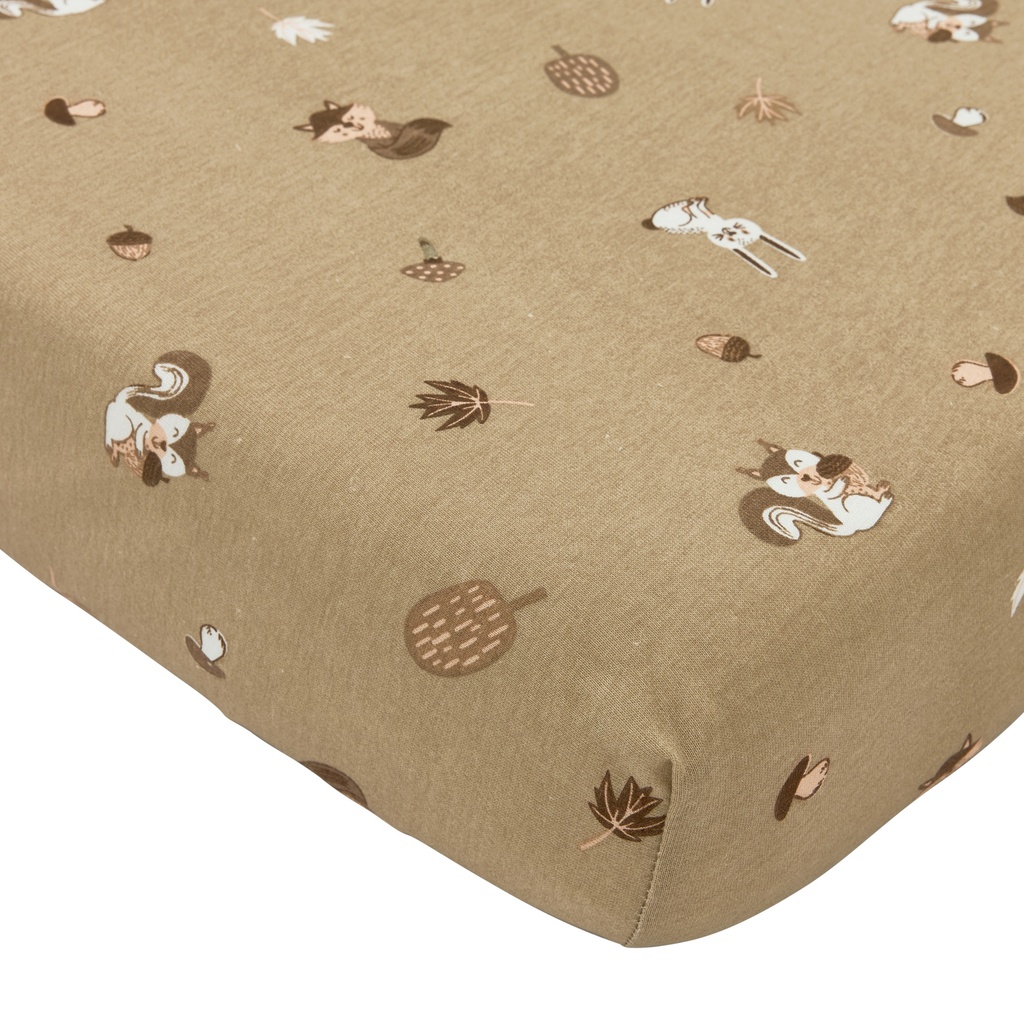Meyco | Hoeslaken Forest Animal Jersey Sand 60x120cm