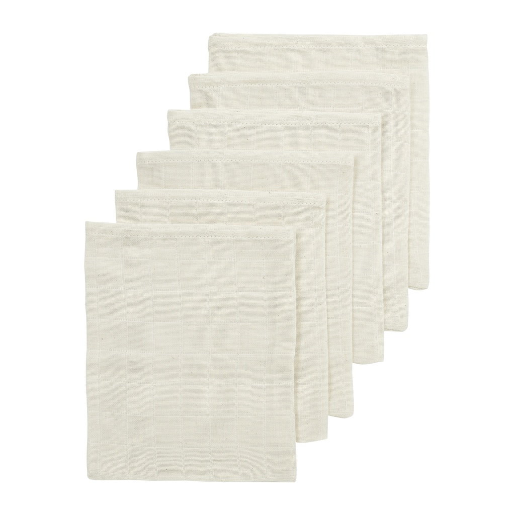 Meyco | Washandje Nature Ecru 20x17cm 6-pack
