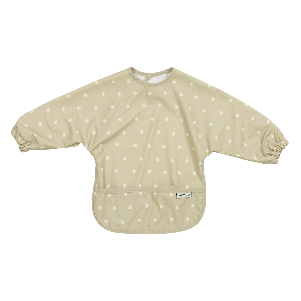 Meyco | Slabbetje Sweet Heart met Mouwen Sand/Soft Sand Zand 6-18m