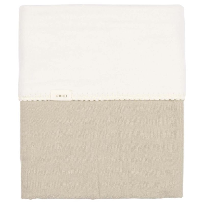 Koeka | Deken Wieg Faro Cotton/Fleece Sage Groen 75x100cm