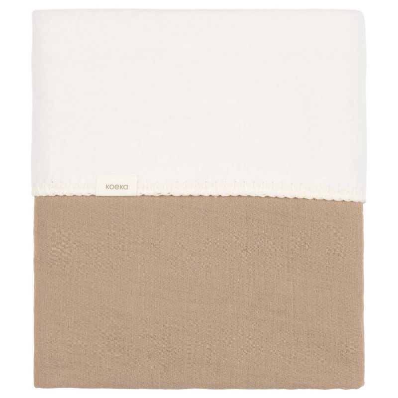 Koeka | Deken Wieg Faro Cotton/Fleece Caffe 75x100cm