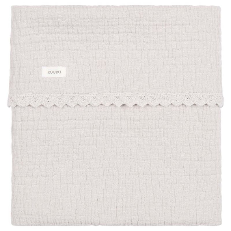 Koeka | Deken Wieg Lace Elba Stone 75x100cm