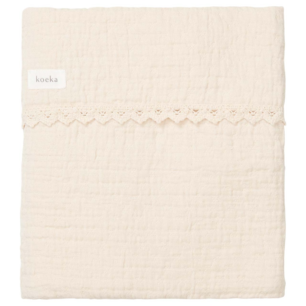 Koeka | Deken Ledikant Lace Elba Natural 100x150cm