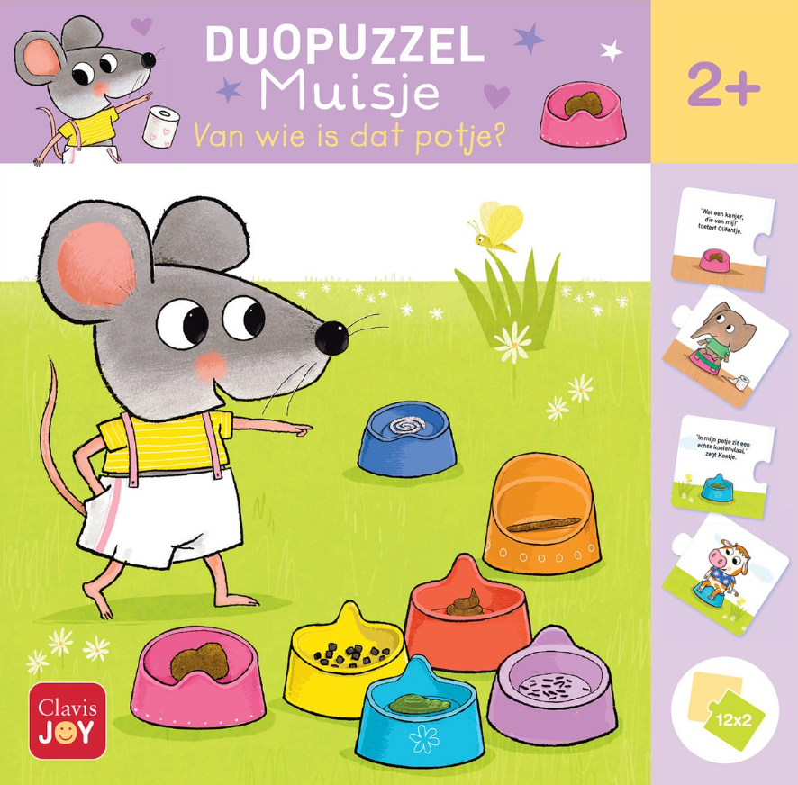 Clavis | Puzzel Duopuzzel Muisje Van wie is dat potje?